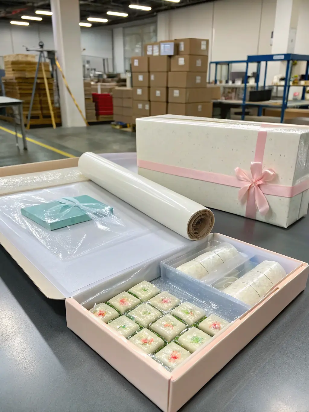 A close-up shot of a high-quality photographic print being carefully packaged for return, emphasizing the delicate nature of the artwork and the importance of proper handling.